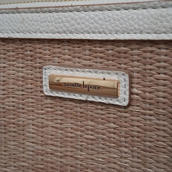 Nanette Lepore Straw Clutch Wristlet - Picture 2 of 6
